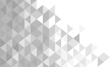 Beyaz ve gri arka plan. Geometrik stil. Üçgen örgüsü. Tasarımınız için mozaik şablon. Vektör illüstrasyonu.