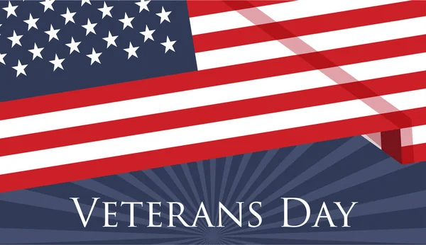 Veterans Day holiday banner for the National celebration on the 11th of November — Stock Vector