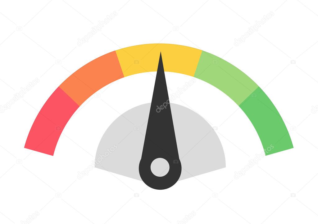 Speed concept on speedometer. Vector illustration EPS10