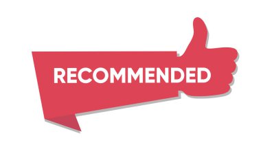 Baş parmaklar ile vektör illüstrasyon pankartı tavsiye edilir