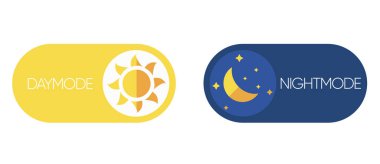 Gündüz ve Gece modu değişimi. Güneş ve Ay. Işık filtresi açma düğmesi. Uyku modu açılıp kapanıyor. Kapalı Düğmesi.
