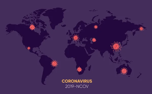 Infografía del mapa del virus Corona. Ilustración Vector — Archivo Imágenes Vectoriales