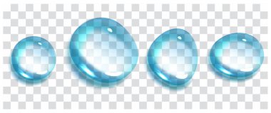 Gökkuşağı yansıması olan gerçekçi su kabarcıkları izole edildi. 