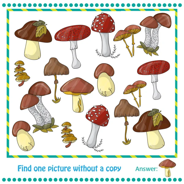 Illustration with color mushrooms — Stock Vector