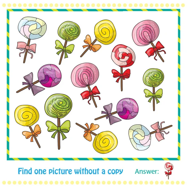 Colorful lollipops in hand drawn style game — Stock Vector