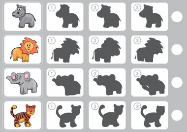 Maç gölge - eğitim için çalışma sayfası