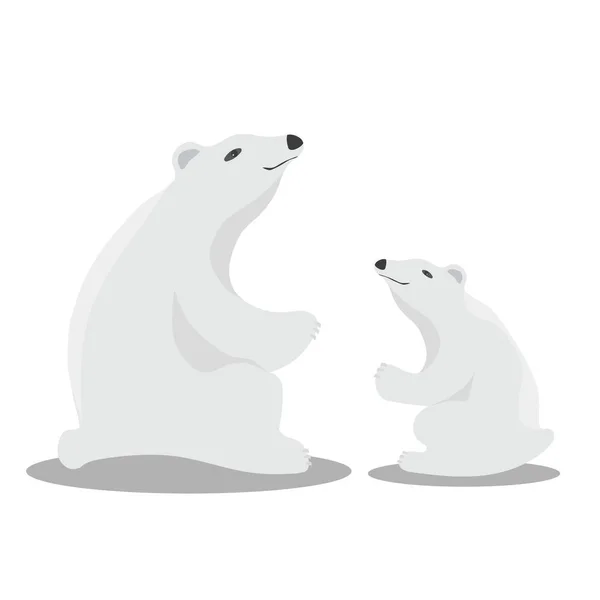 International Polar Bear Day poster. Illustration of cute Polar Bears — Stock Vector