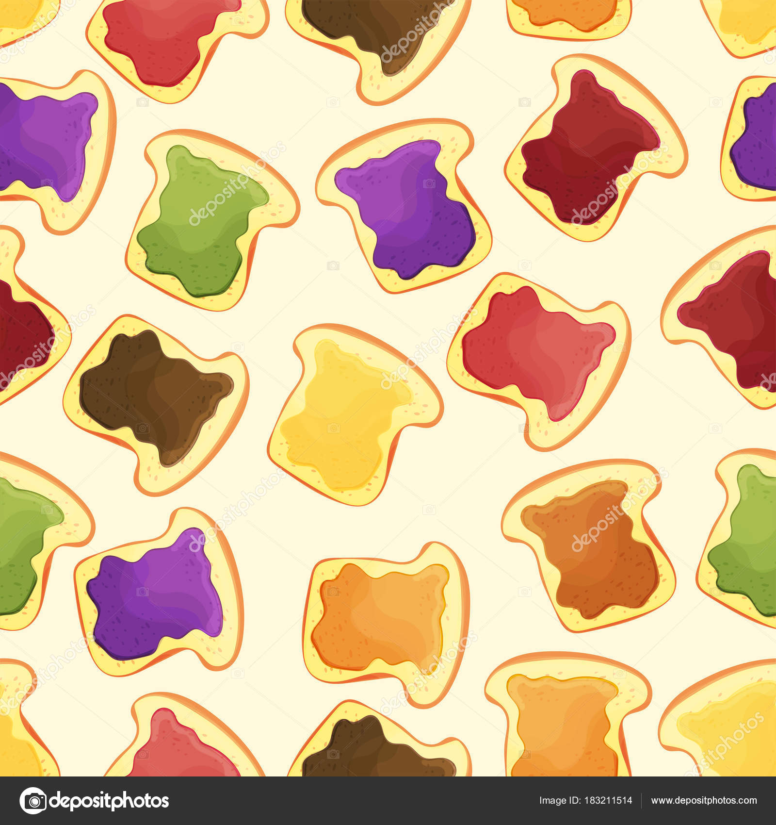 toast di fetta di pane con marmellata Reticolo senza giunte Pane tostato di fetta di pane con reticolo senza giunte illustrazione vettoriale Eps — Vettoriali di Brill Trova immagini simili