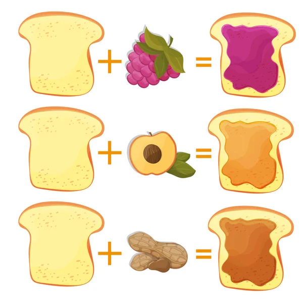 Comment faire des ingrédients de pain grillé pour la restauration rapide américaine savoureuse classique — Image vectorielle