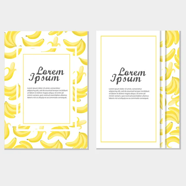 Sjabloon poster met bananen voor ontwerp of uitnodiging. vector — Stockvector
