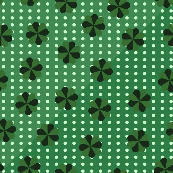 Clover St. Patricks Day pattern. Seamless — Stock Vector