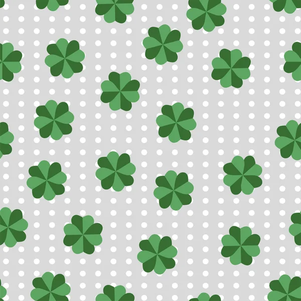 Clover St. Patricks Day pattern. Seamless — Stock Vector