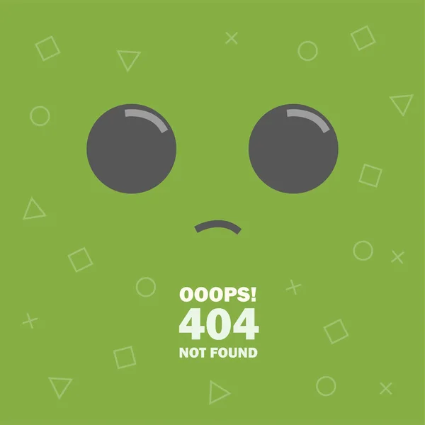 404 Errore Pagina non trovata emoticon - illustrazione vettoriale — Vettoriale Stock