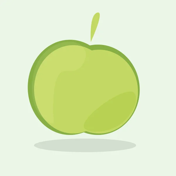 Icono de manzana verde, ecología y bioalimentación — Vector de stock