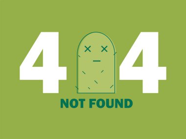 404 hata sayfası veya dosya simgesi bulunamadı. Sevimli yeşil kaktüs. UX UI vektör web için