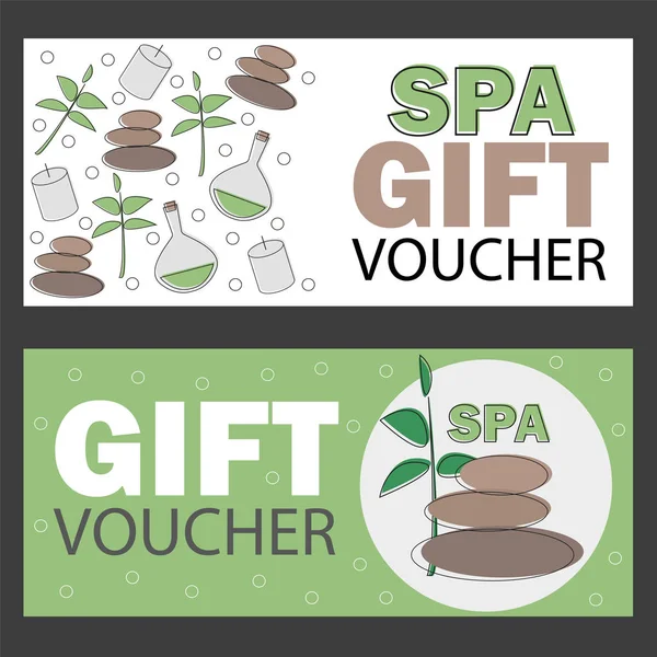 Gift Voucher sjabloon voor Spa, Hotel Resort, vectorillustratie — Stockvector