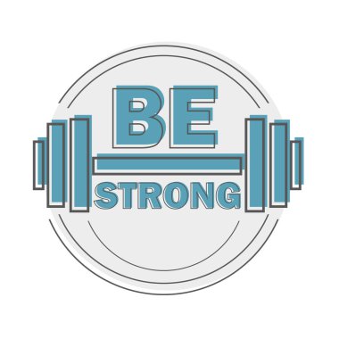 Spor salonunda egzersiz motivasyon teklif pul vektör tasarım öğesi olmak güçlü-