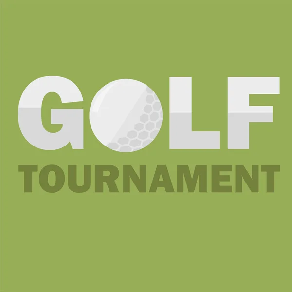 Modello poster torneo di golf. Progettazione volantino. Illustrazione vettoriale — Vettoriale Stock