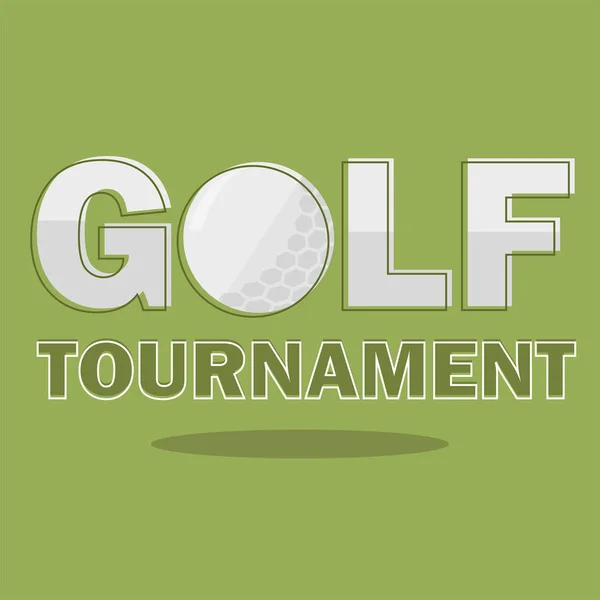 Plantilla de póster del torneo de golf. Diseño de volante. Ilustración vectorial — Vector de stock