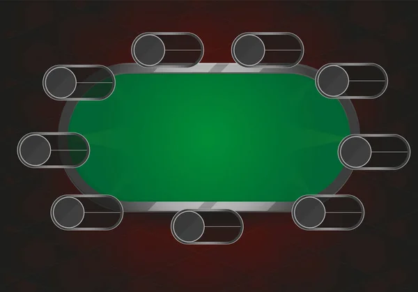 Vektorové ilustrace tabulce black jack nebo poker. hřiště v pokeru — Stockový vektor