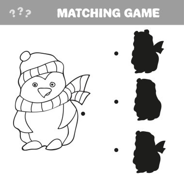 vektör çizim penguen karikatür - boyama kitabı