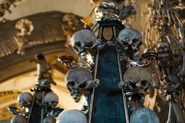 Bones inside the Sedlec Ossuary, Kutna Hora, Czech Republic — 스톡 사진