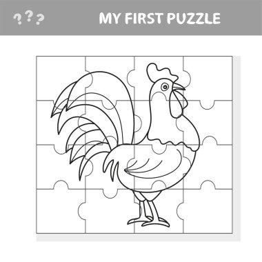 A vector illustration of a chicken puzzle for children