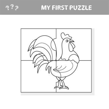 A vector illustration of a chicken puzzle for children