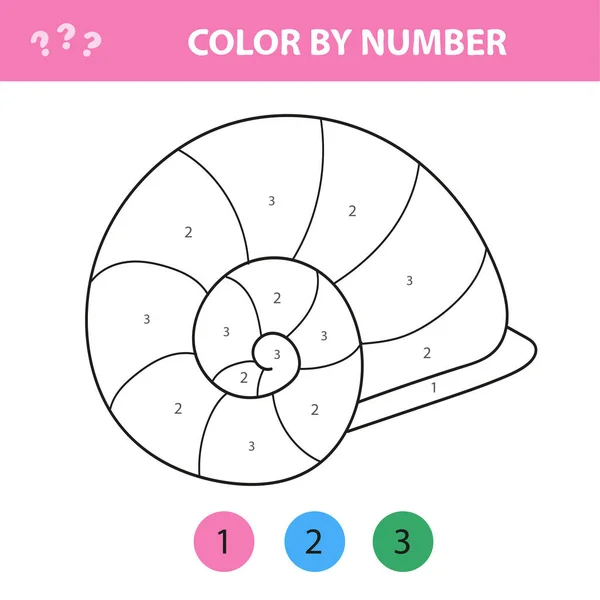 Paint by numbers. Educational puzzle game for children. Coloring book. — Stock vektor