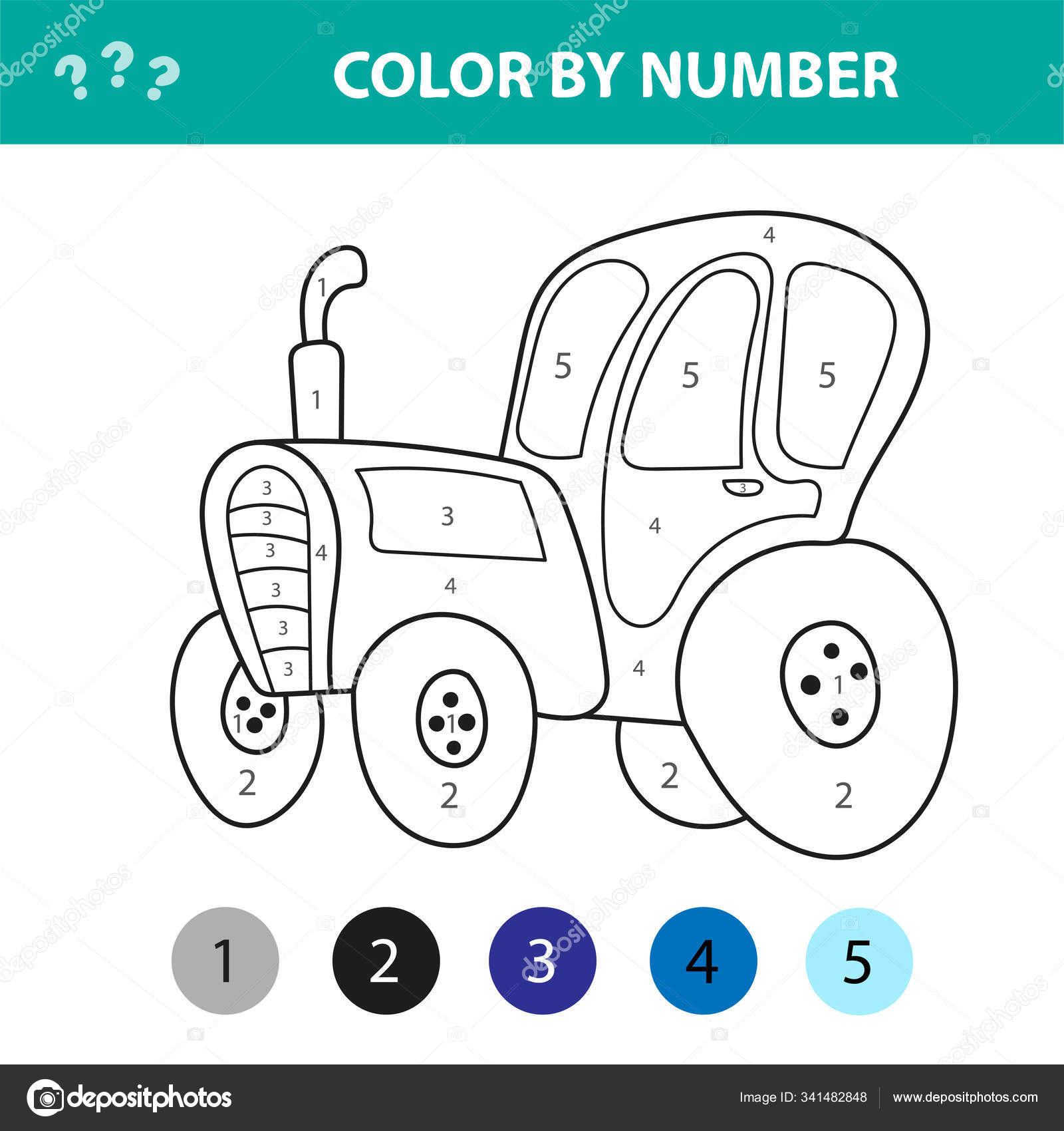 Desenho de Tractor em funcionamento para Colorir - Colorir.com