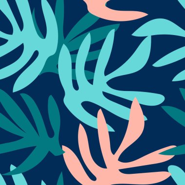 Çiçek arkaplan izli, kusursuz sanatsal parlak tropikal desen