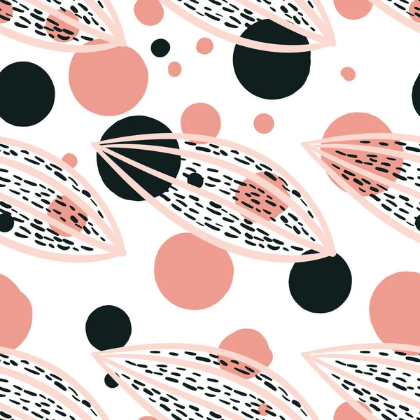 Motif brosse rose pastel et gris — Image vectorielle