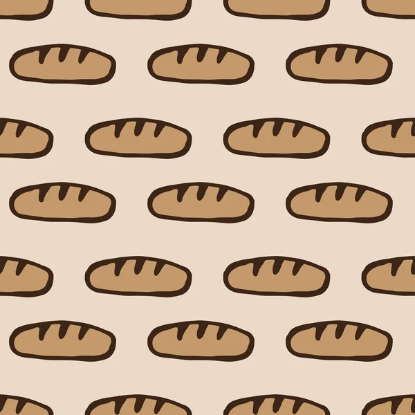 Naadloze patroon in lichte kleuren met een brood — Stockvector