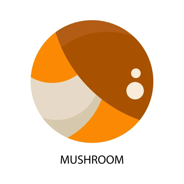 Εγκύκλιος σύμβολο του μύκητα. Μπορεί να χρησιμοποιηθεί ως ένα λογότυπο — Διανυσματικό Αρχείο