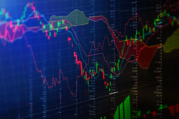 Veri grafiği grafik borsa yatırım ticaret — Stok fotoğraf