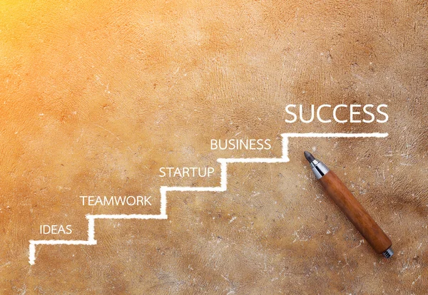 Krok sukcesu w biznesie — Zdjęcie stockowe