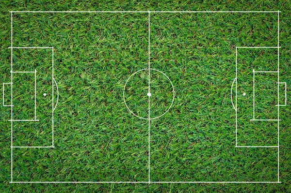 Campo di calcio palla da calcio erba verde — Foto Stock