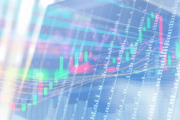 Profesyonel piyasa analizi. Borsa grafik ekran üzerinde.