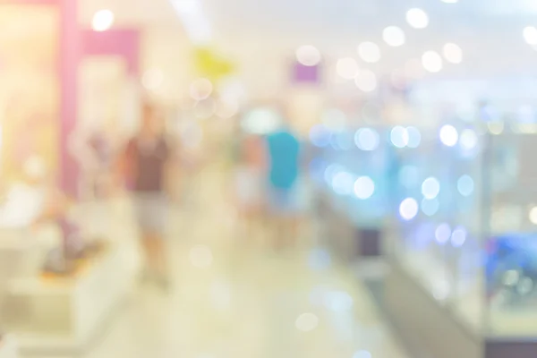 Blurred image of shopping mall and people . — Stock Photo, Image