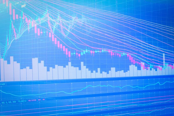 Borsa yatırım ticaret graph grafiği — Stok fotoğraf