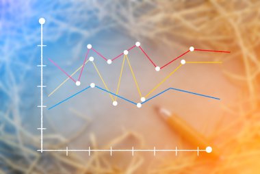 grafik grafik üzerinde kuru saman arka plan bulanıklık