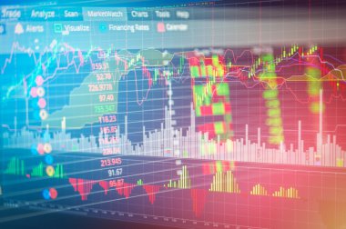 stock market chart analysis image clipart
