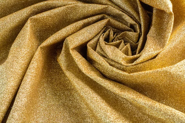 Gouden glanzende stof textuur — Stockfoto