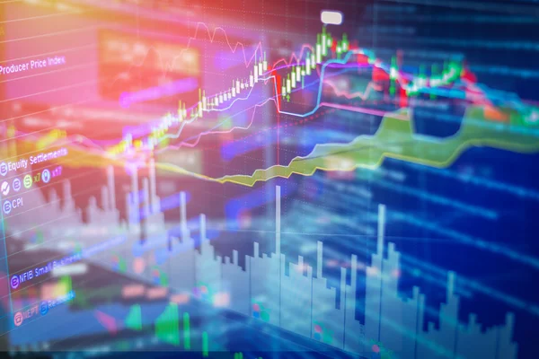 Borsa grafik analiz görüntü arka planı — Stok fotoğraf