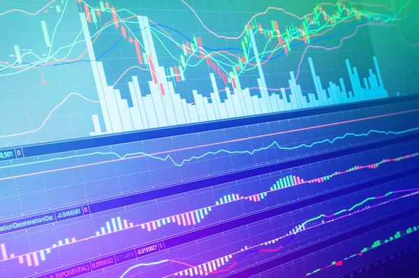 Design de tela de gráfico de mercado de ações — Fotografia de Stock