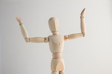 Boş alanı gösteren ahşap şekil