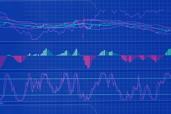 Finansiella data på en bildskärm. — Stockfoto