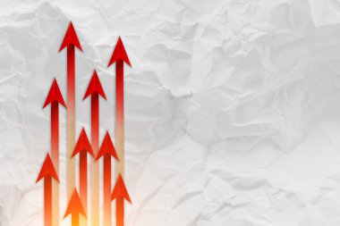 Kırmızı ok lider iş kavramı. Kırmızı ok lider iş c