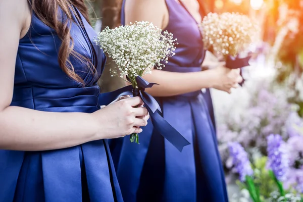 closed up woman's hand hold tiny beautiful white flower