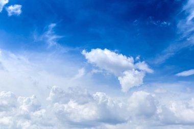 Bulutlu güzel mavi gökyüzü 